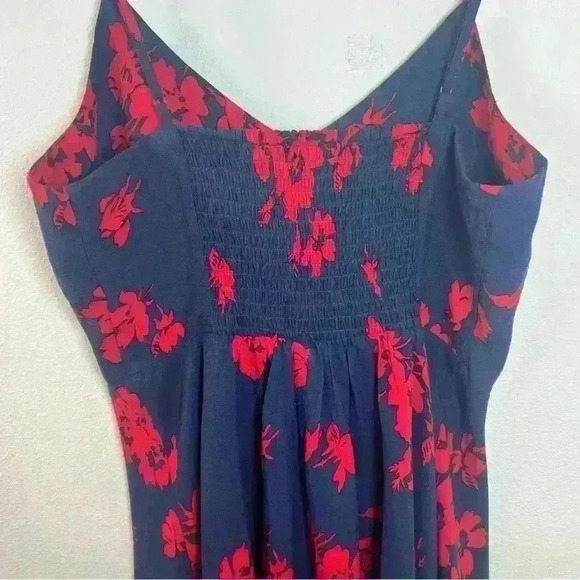 GAP | Women’s Navy Blue and Red Floral Dress | Size XS - Picture 10 of 14